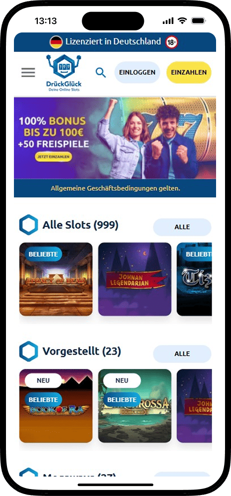 DrückGlück Homepage